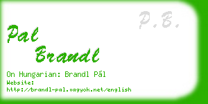 pal brandl business card