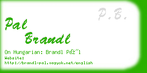 pal brandl business card